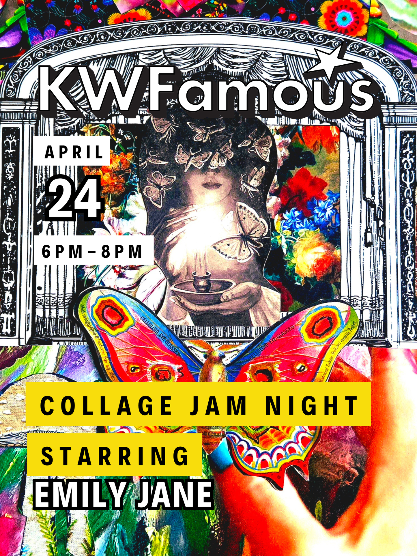Collage Jam with Emily Jane Friday April 24 at 6pm-8pm