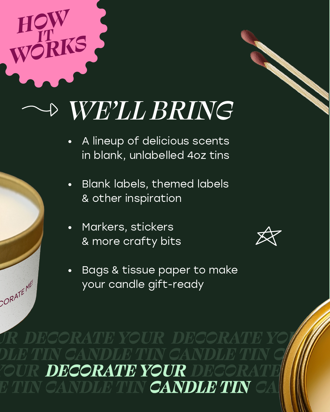 DEC 20 - Candle Decorating Workshop w/ Elmira Candle Co